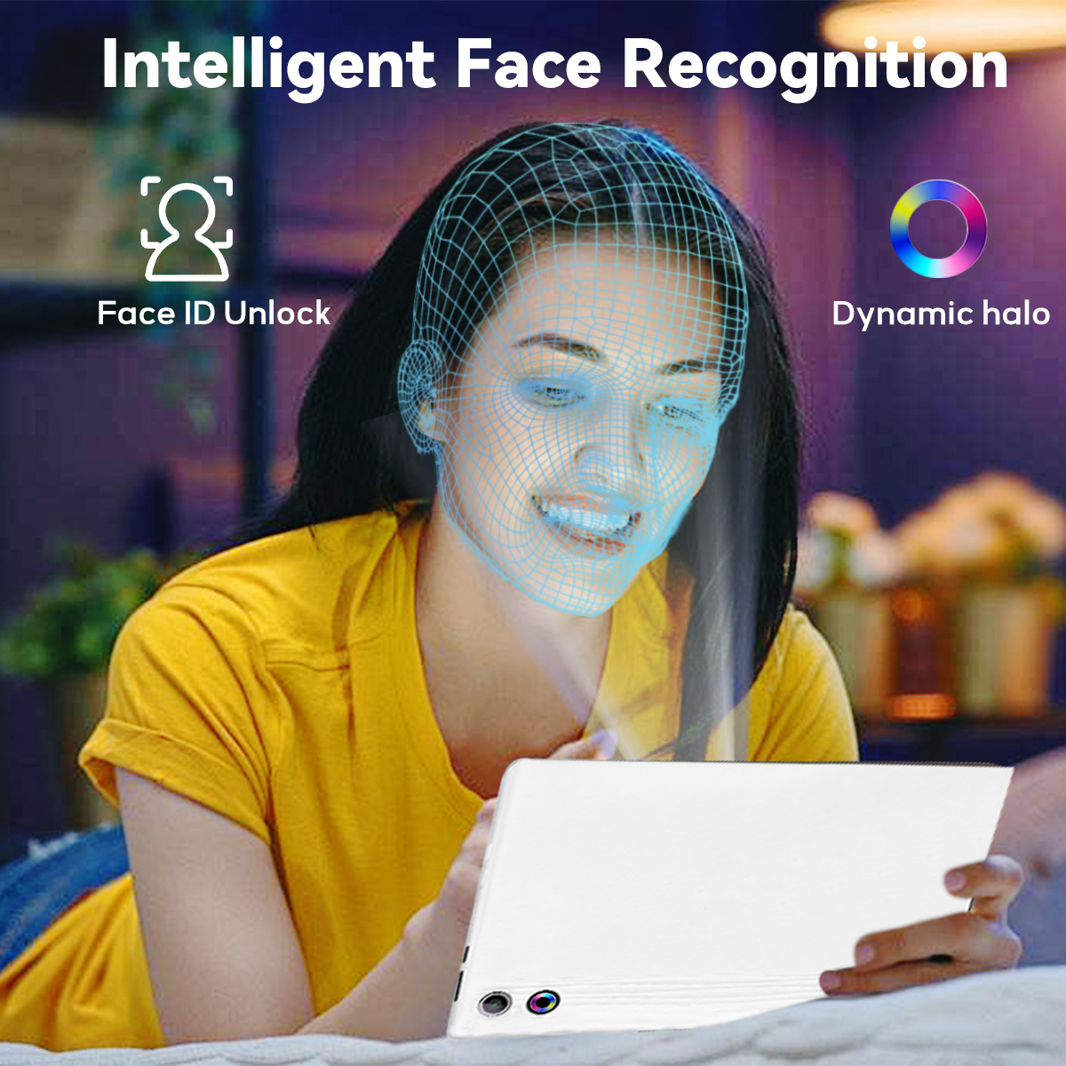 AEEZO Android 14 Tablet with Face Unlock, 10.1 Inch HD Display, Octa-Core Processor, 12GB RAM, 64GB ROM, 1TB Expandable Storage, 5000mAh Battery, 5MP+8MP Cameras, Includes Headphones, Wireless Mouse, Keyboard, Stylus, and Case christmas gifts - Image 12