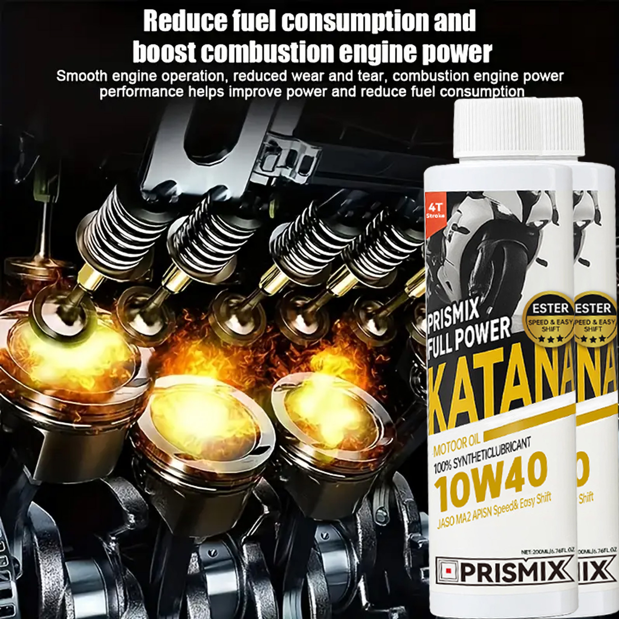 Prismix 6.76 oz*2 / Engine Anti-Wear Protector and Cylinder Repair Additive - Premium formula for noise reduction, friction protection, and crack sealing - Quick-acting, no tools required - Image 5