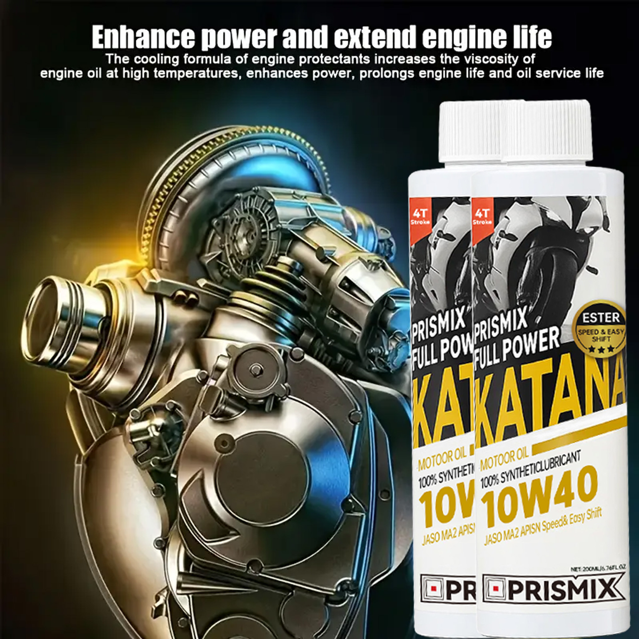 Prismix 6.76 oz*2 / Engine Anti-Wear Protector and Cylinder Repair Additive - Premium formula for noise reduction, friction protection, and crack sealing - Quick-acting, no tools required - Image 7