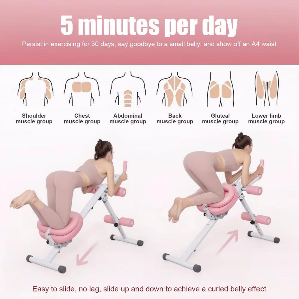 Home adjustable abdominal trainer, multifunctional dual track abdominal trainer, type of abdominal rolling machine, core muscle group exercise equipment, foldable waist and abdominal shaping tool, male and female universal abdominal fitness equipment, specialized training equipment for small belly, stable anti slip abdominal fitness equipment, essential for home fitness, ab workout equipment supports multi angle adjustment, easy to train vest line, mermaid line, say goodbye to g - Image 2