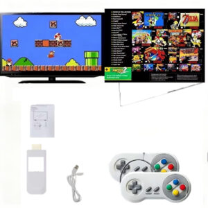 Wireless High-definition retro game console, retro two-player game console with two game controllers | Compatible with TVs, computers, and projectors, it's a great choice for holiday and cozy moments.