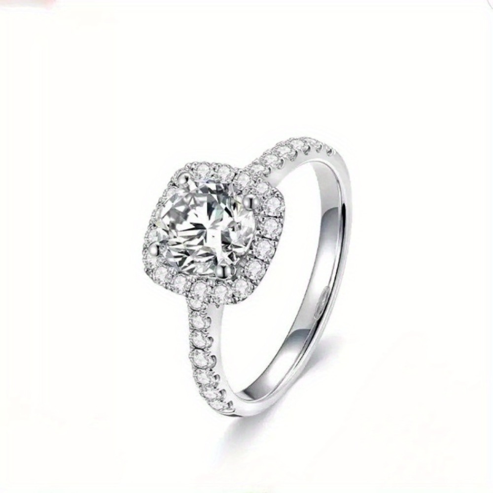 1pc 0.5-1.05 Carat Laboratory-Lab-grown Diamond of D Color and VS Clarity Engagement and Wedding Ring, Men'S and Women'S Suitable for Banquets, Parties, Official Occasions, Anniversary Gifts, Without Battery - Image 6