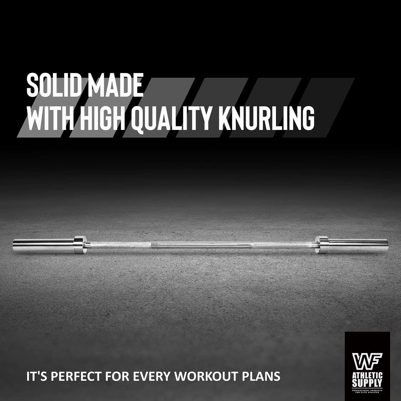 5 FT 2-Inch Barbell Bar for Weight Plates, 25 lb Barbell, Womens Barbell, Weight Bars for Lifting, 2 Inch Barbell for Strength Training, 5 foot - Image 4