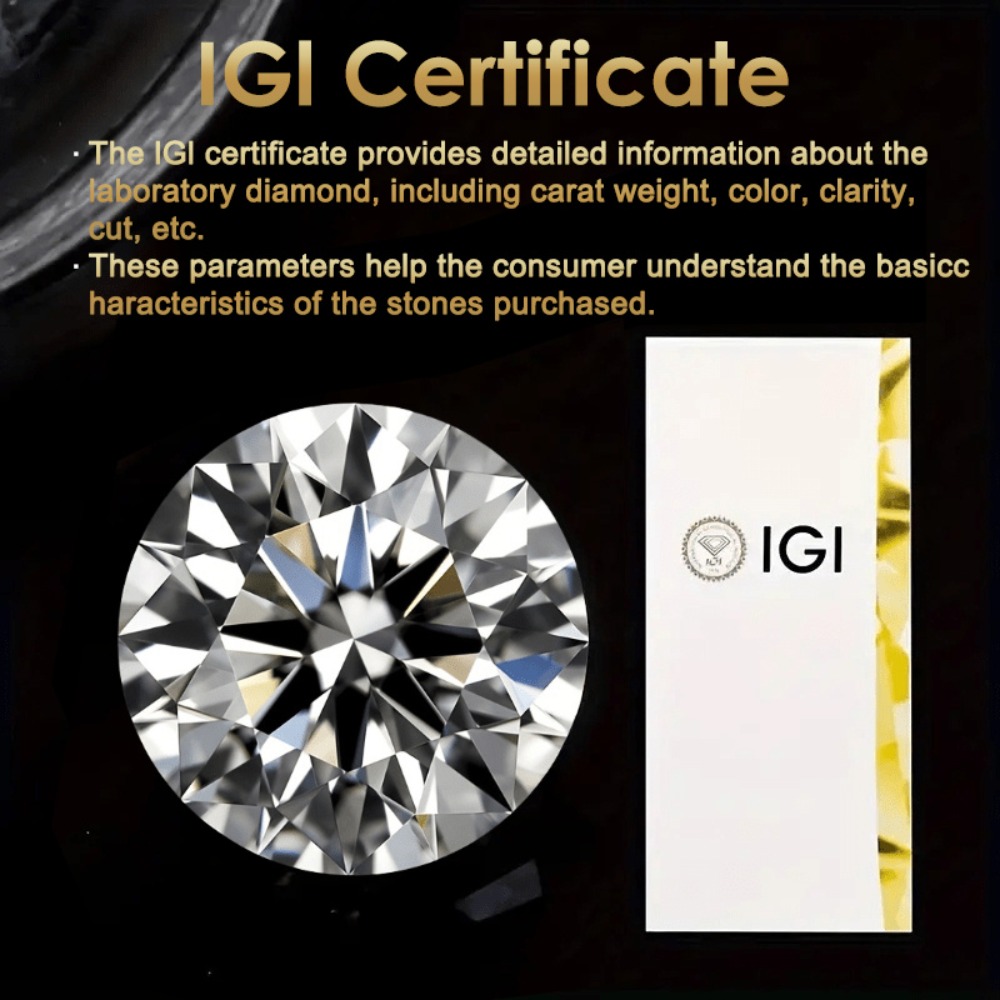 1pc 0.5-1.05 Carat Laboratory-Lab-grown Diamond of D Color and VS Clarity Engagement and Wedding Ring, Men'S and Women'S Suitable for Banquets, Parties, Official Occasions, Anniversary Gifts, Without Battery - Image 7