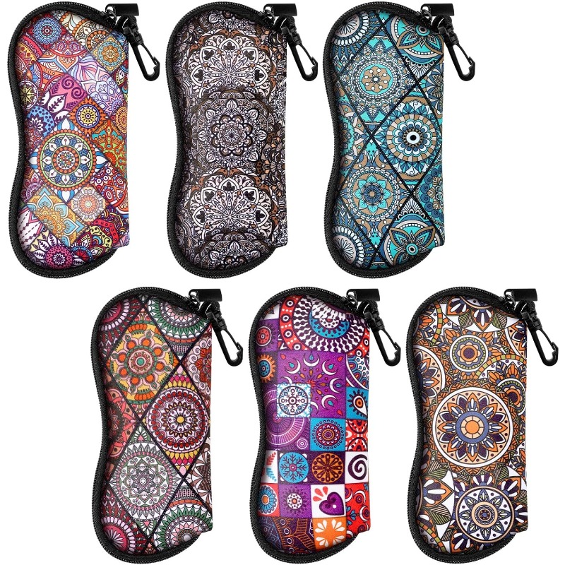 6 Pcs Sunglasses Soft Case Clip on Sunglasses Case Light Portable er Neoprene G…