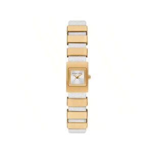 Michael Kors Women's Darrington 12mm Strap White Dial Quartz Movement Buckle Clasp 20mm Square Watch