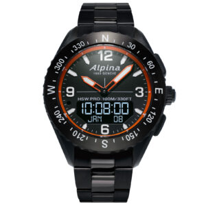 Alpina AL-283LBO5AQ6B Men's AlpinerX HSW Black Dial Smartwatch