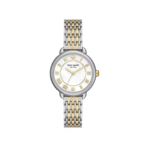 Kate Spade Women's Lily Avenue 14mm Bracelet Mother Of Pearl Dial Quartz Movement Foldover Clasp 34mm Round Watch