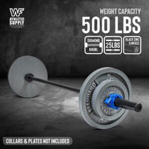 5 FT 2-Inch Barbell Bar for Weight Plates, 25 lb Barbell, Womens Barbell, Weight Bars for Lifting, 2 Inch Barbell for Strength Training, 5 foot