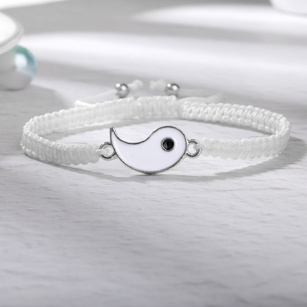 2pcs Best Friend Bracelets for 2 Adjustable Cord Thread Yin Yang Matching Bracelet for Bff Friendship Relationship Friendshop Boyfriend Girlfriend Valentines Gift, Suitable for Women - Image 7