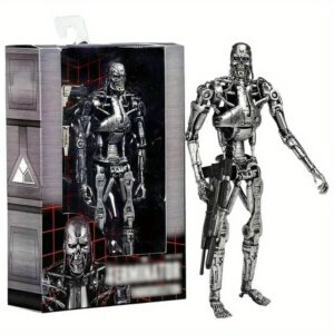 7-Inch Terminator Robot Skeleton Action Figure from Terminator: Dark Fate - Fully Articulated, Realistic Endoskeleton Design - Ideal for Home Or Office Decor - No Batteries Needed - an Excellent Gift for Terminator Enthusiasts