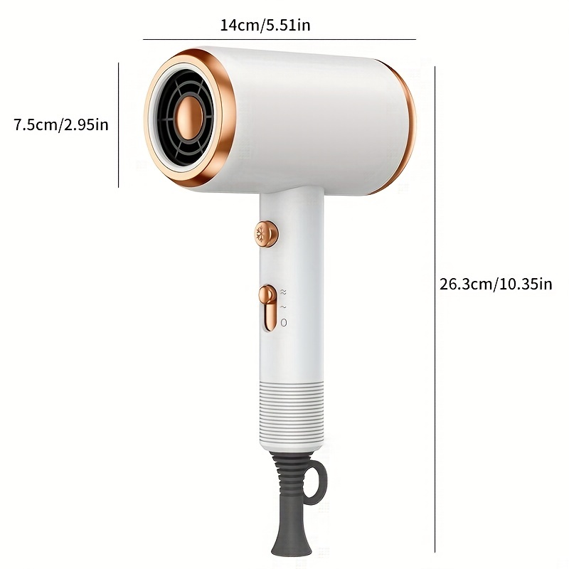 Professional Ionic Hair Dryer with Diffuser Attachment - Ionic Technology for faster drying, 2 Speeds & 3 /Cool Settings, Ionic generator ionizes the air for faster evaporation, Brushed Motor for Straight/Curly/Wavy Hair - Suitable for Home, Travel - Image 7
