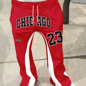 3D Print Street-Style Retro Loose Flared Casual Sports Pants, Trendy Autumn And Winter Trousers, Perfect As a Holiday Gift.