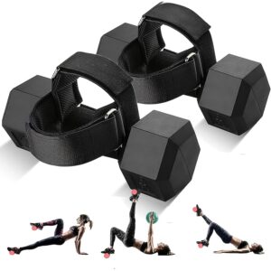 Feet Dumbbell Attachment - Heavy-Duty Ankle Straps with Non-Slip Grip, Compatible with Leg Press, Hamstring Curls, Leg Curls, Leg Press, Home Gym Equipment, Leg Press Attachment, Fitness Enthusiasts