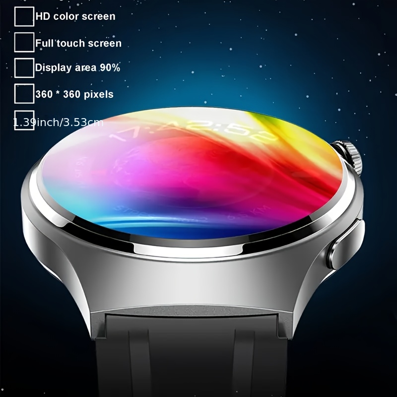 Watch Compatible for /, Smartwatch with 2.01” Round Screen, Step Counter, Sleep…