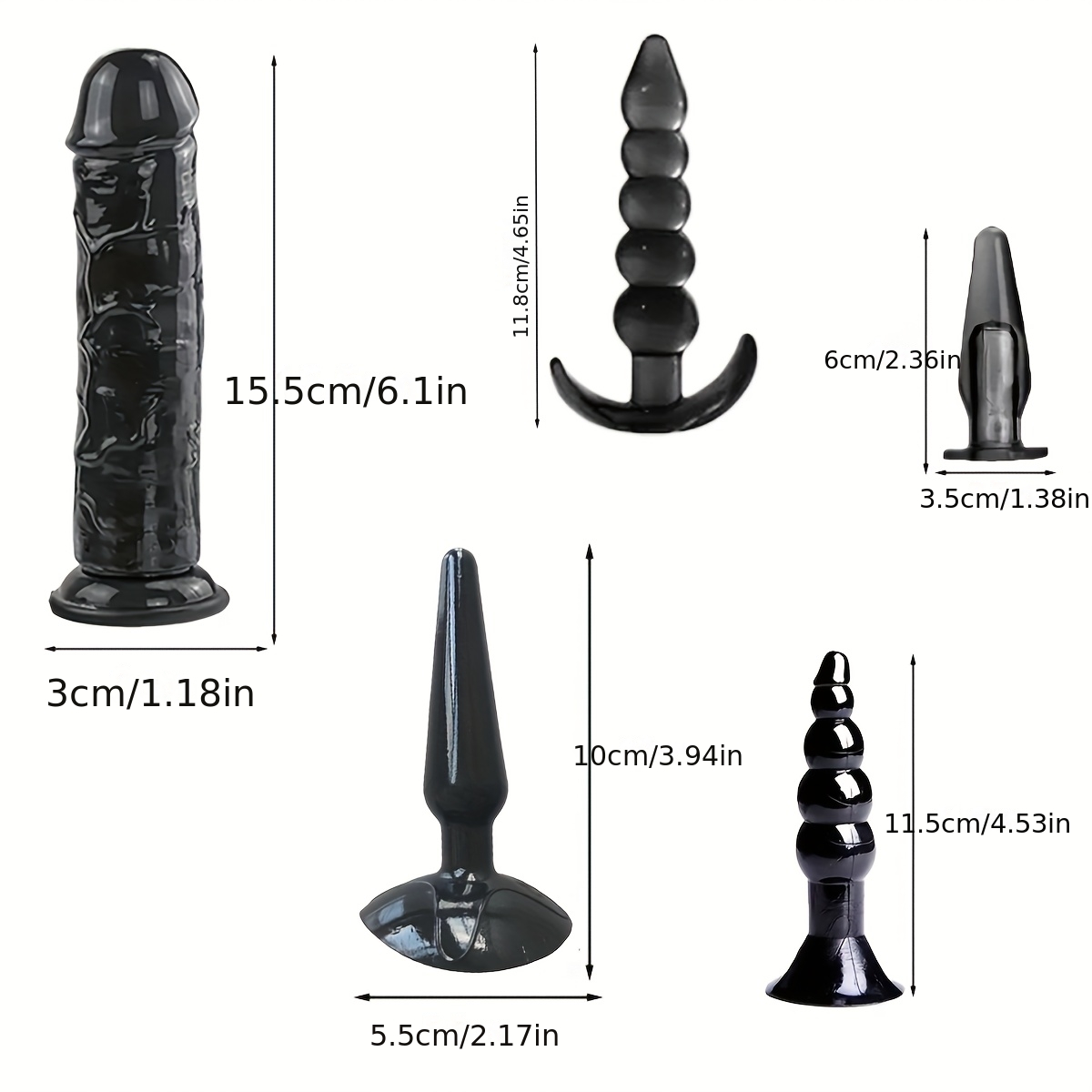 5pcs /7pcs /9pcs Anal Butt Plug Set Adult Sex Products G Spot Stimulator Realistic Dildo Penis for Women Stimulation G-Spot Female Male Sex Sexual Toys for Couple Bed Sex Game - Image 4