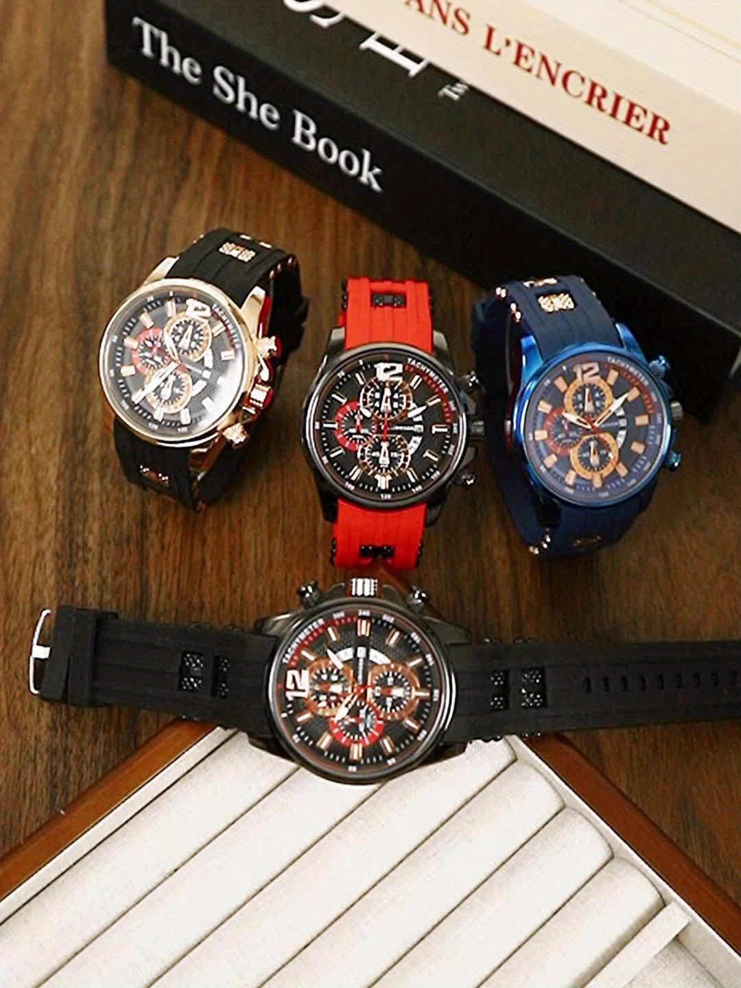 1pc Men'S Fashion Casual Quartz Watch, Silicone Strap, Date Display - Stylish Casual Wristwatch for Casual Attire, Casual Wristwatch | Sporty Watch Design | Quartz Movement, Thanksgiving, Christmas The Perfect Gift Reloj Para Hombre. - Image 17