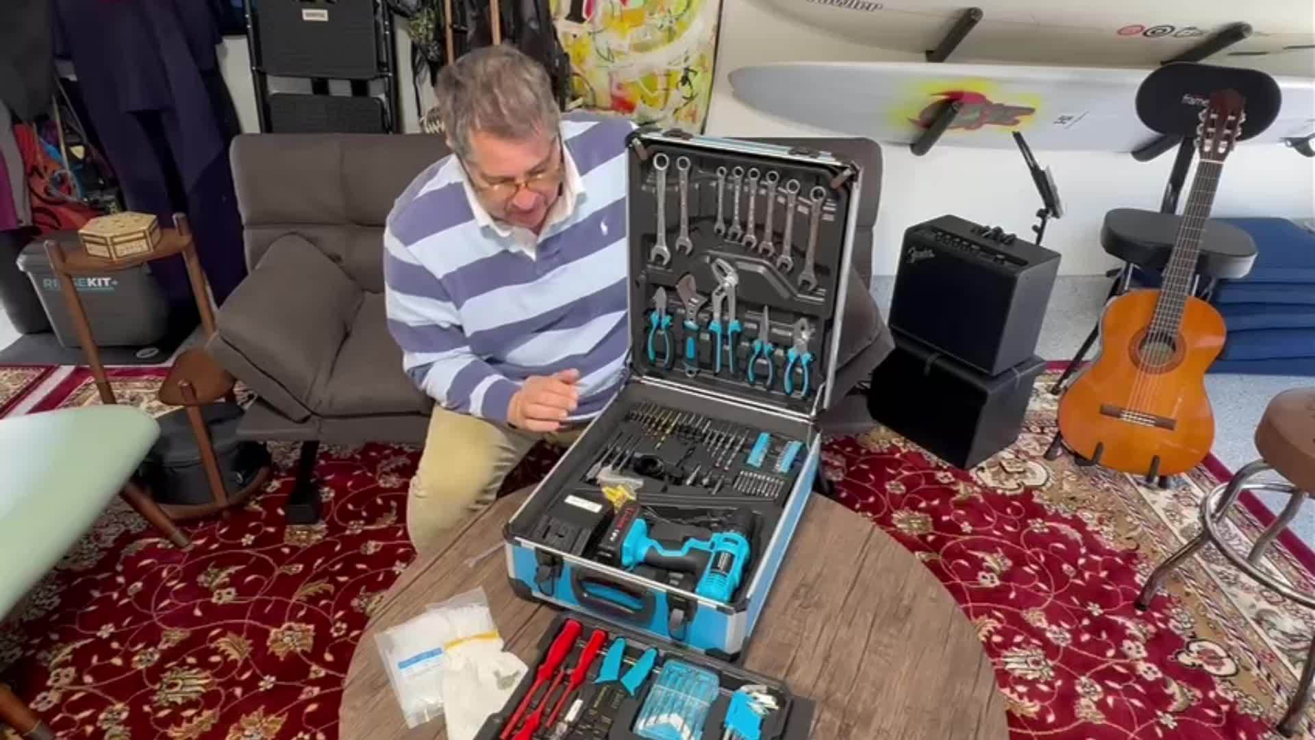 799pcs Tool Sets for Men, Tool Box with Tools, Tool Kit with Rolling Tool Box, Complete Tool Box Set, Household Tool Set, Aluminum Trolley Case Tool Setas, Gift On Father's Day - Image 14