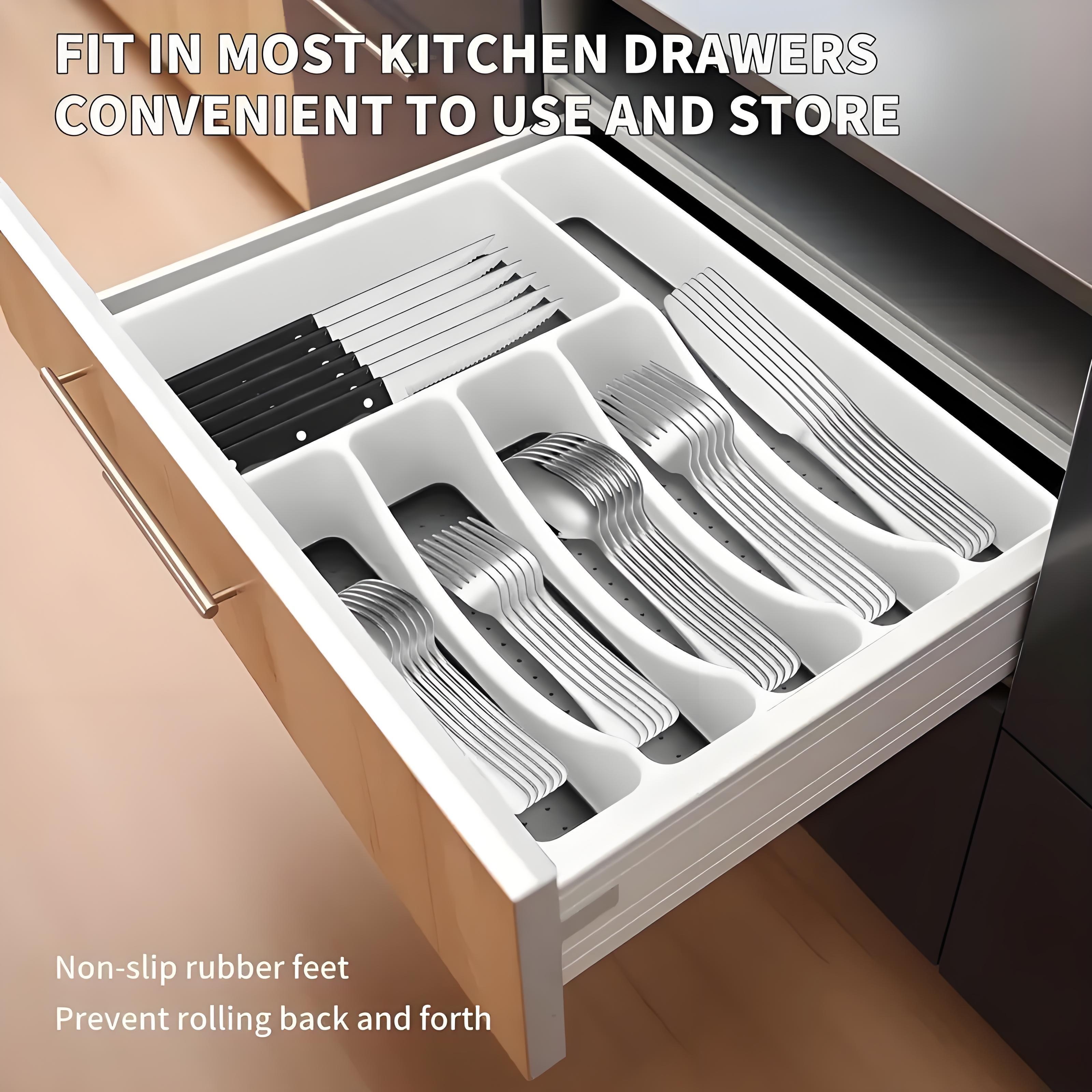 49pcs Silverware Sets with Steak Knives And Organizer, Includes Stainless Steel Knife Spoon And Fork, Dishwasher Safe Flatware Sets Service for 8, Cutery Sets with Tray for Kitchen - Image 6