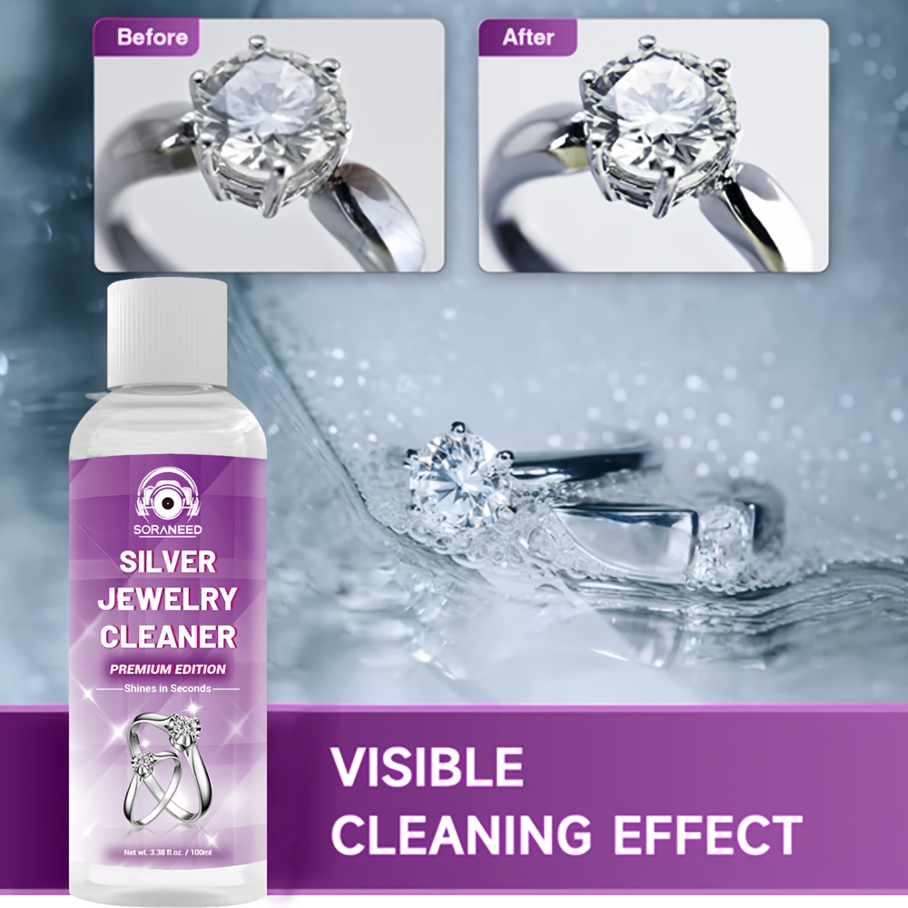 Jewelry Cleaner for Golden Color, Silvery, And Synthetic Gemstonestones - Non-Toxic, Safe, And Gentle Polishing Solution - Removes Tarnish, Dirt, And Grime - Ideal for Rings, Necklaces, Bracelets, And - Jewelry Cleaning Liquid Kit - Image 7