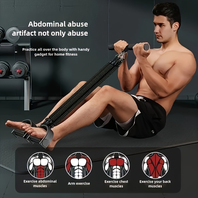 Five-Level Stretching Resistance Multifunctional Foot Puller, Fitness Pull Band, Sit-Up Assistant, Unisex Foot Puller, Multifunctional Sports Foot Puller, Pilates Fitness Equipment, Suitable for Hands, Legs, Abdominal Muscles, Fitness Assistance Equipment, Suitable for Home and Outdoor Sports with Five Weight Options - Image 6