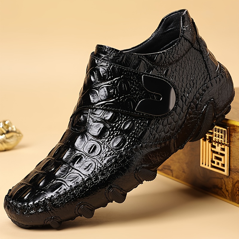 Top-grain 2025 Autumn/winter New Fashion Business Casual High-top Shoes, Featuring a Top-grain Upper and Slip-resistant, Wear-resistant Rubber Sole. The Buckle Design Allows for Easy On-and-off Wear, Suitable for Daily Casual Use, Business Banquets - Image 6