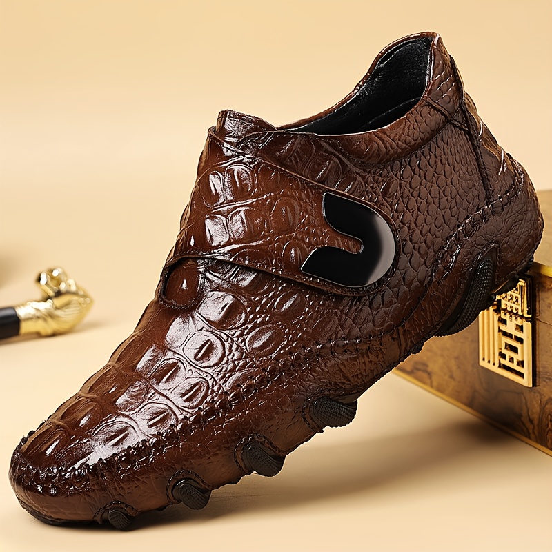 Top-grain 2025 Autumn/winter New Fashion Business Casual High-top Shoes, Featuring a Top-grain Upper and Slip-resistant, Wear-resistant Rubber Sole. The Buckle Design Allows for Easy On-and-off Wear, Suitable for Daily Casual Use, Business Banquets - Image 4