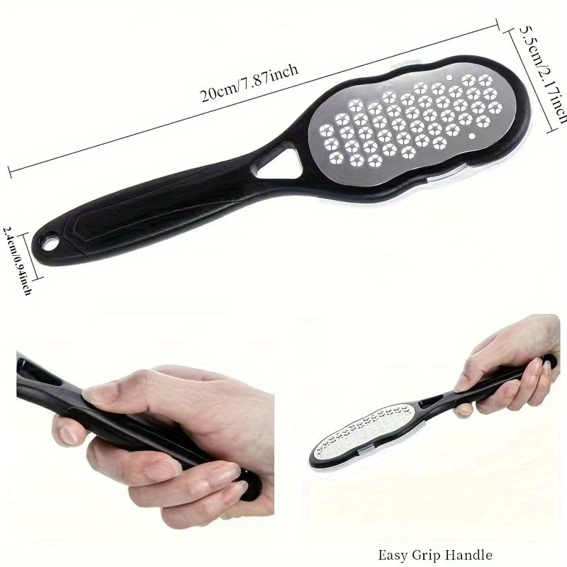 1pc Professional Stainless Steel Foot Scrubber - Splash-Proof Design, Durable Rust- Handle, Essential Tool for Home SPA, Pedicure and Nail Care, High-Quality Fine and Coarse Grit Scrubber, Ergonomic Grip, Ideal Gift for Graduation, Thanksgiving, and - Image 7
