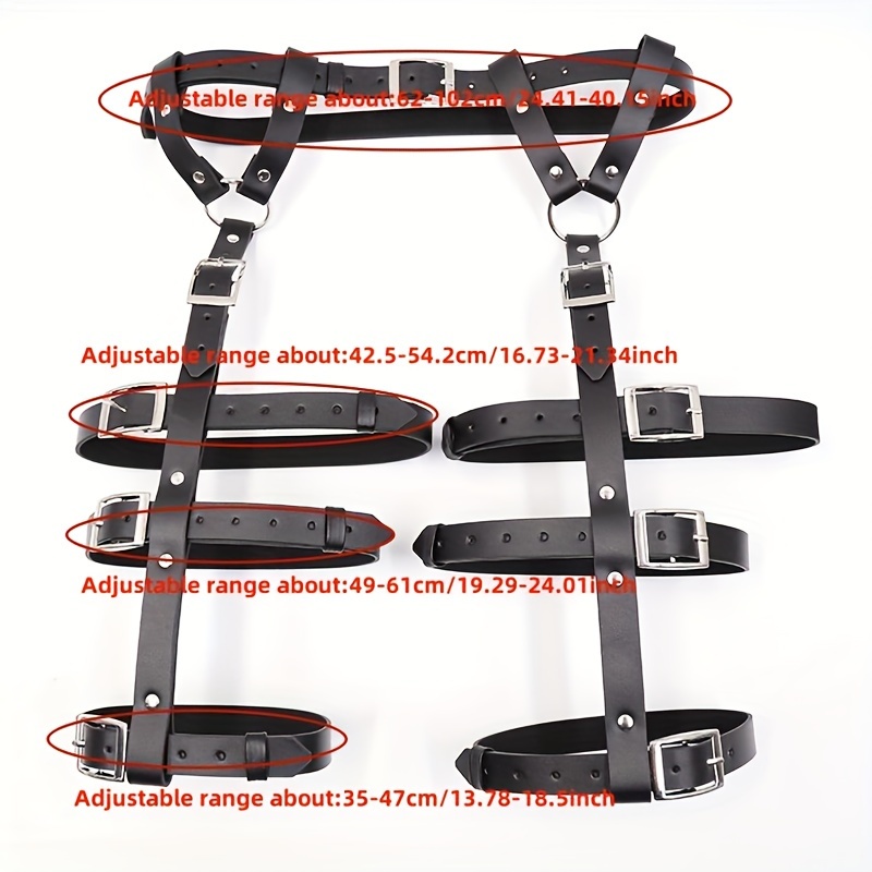 Sensual PU Leather Elegant Harness Pants for Gifts and Celebrations - No Power Required - Image 4