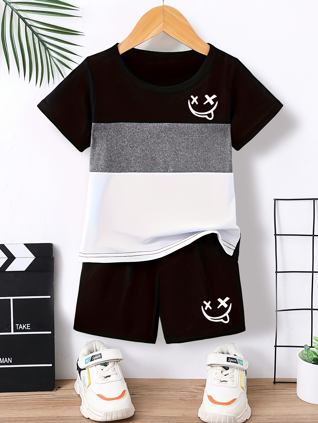[Summer Fashion Shorts] Summer Fashion Color Block Series Shorts Set, TZ4418 Cr…