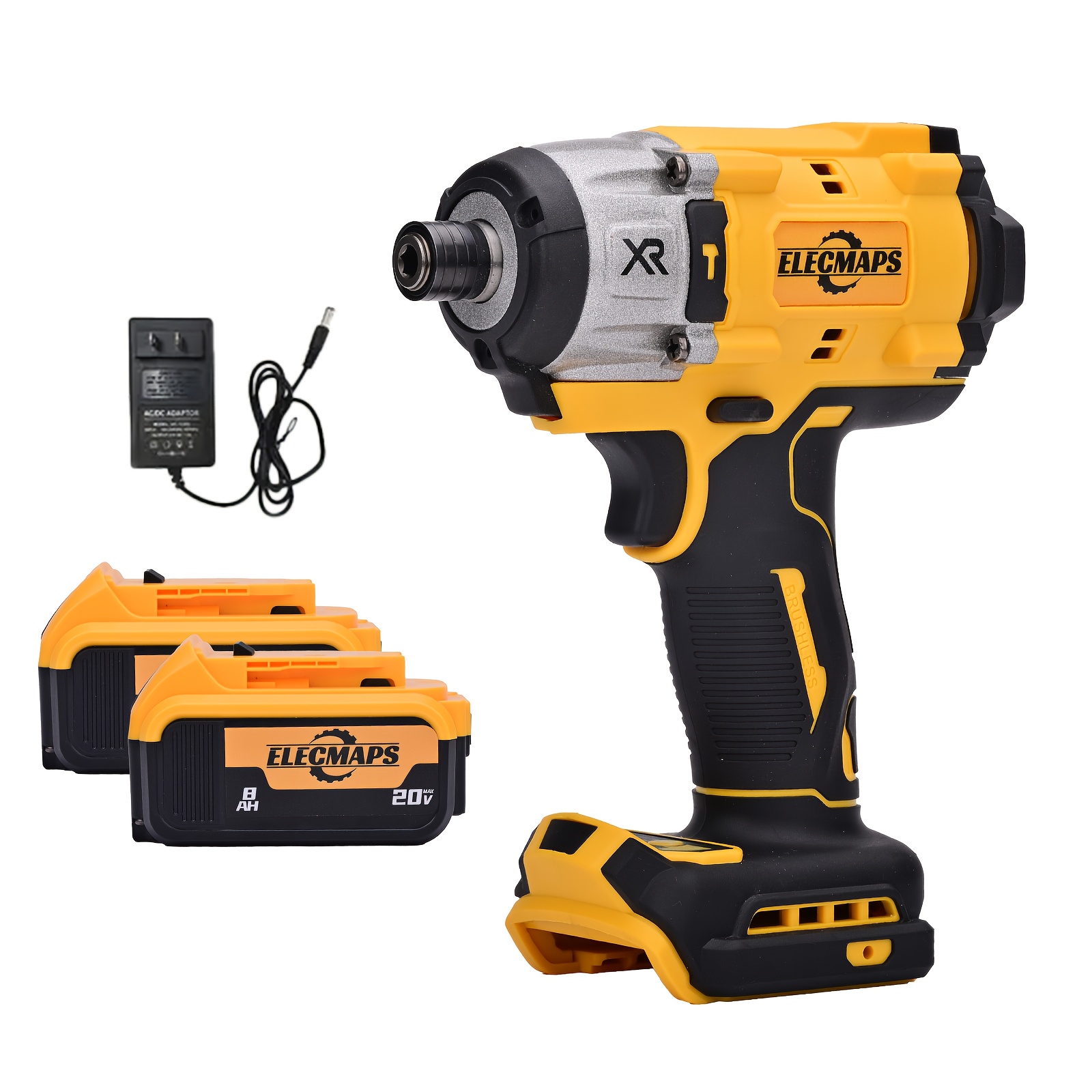 Brushless Impact Driver & Hammer Drill Combo Kit for Dewalt 20V Batteries - Cordless Lithium-Ion Tool Set with High-Capacity Batteries, Ergonomic Grip & Compact Case for Auto Repair, Home Improvement - Image 9