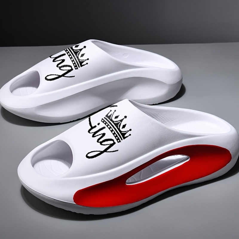 VMI Men's EVA Slides - Open-Toe, Non-Slip Sports Sandals with Arch Support, Ideal for Indoor/Outdoor & Shower Use - Black & White PatternSuitable for Men & Women - Image 6