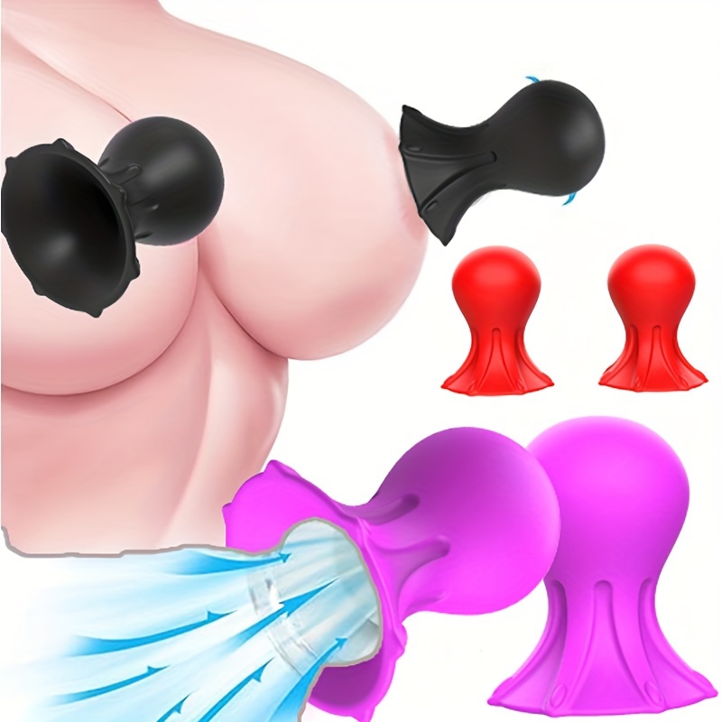 2pcs Powerful Clitoral Nipple Sucker Cup - Suction Function for Couples SM Sexual Game Pleasure, Intense Sucking Experience Women's Sex Toys