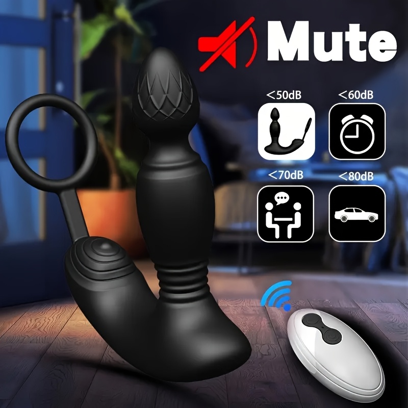 Prostate Massager Anal Vibrator Thrusting Vibrating 10 Modes with 3 Motors Remote Control Telescopic, Rooster Ring Anal Plug Anal Sex Toys P Spot Massager Male Sex Toys for Men Enema Products Dildos Women Couples Remote Control, Christmas Gift - Image 4