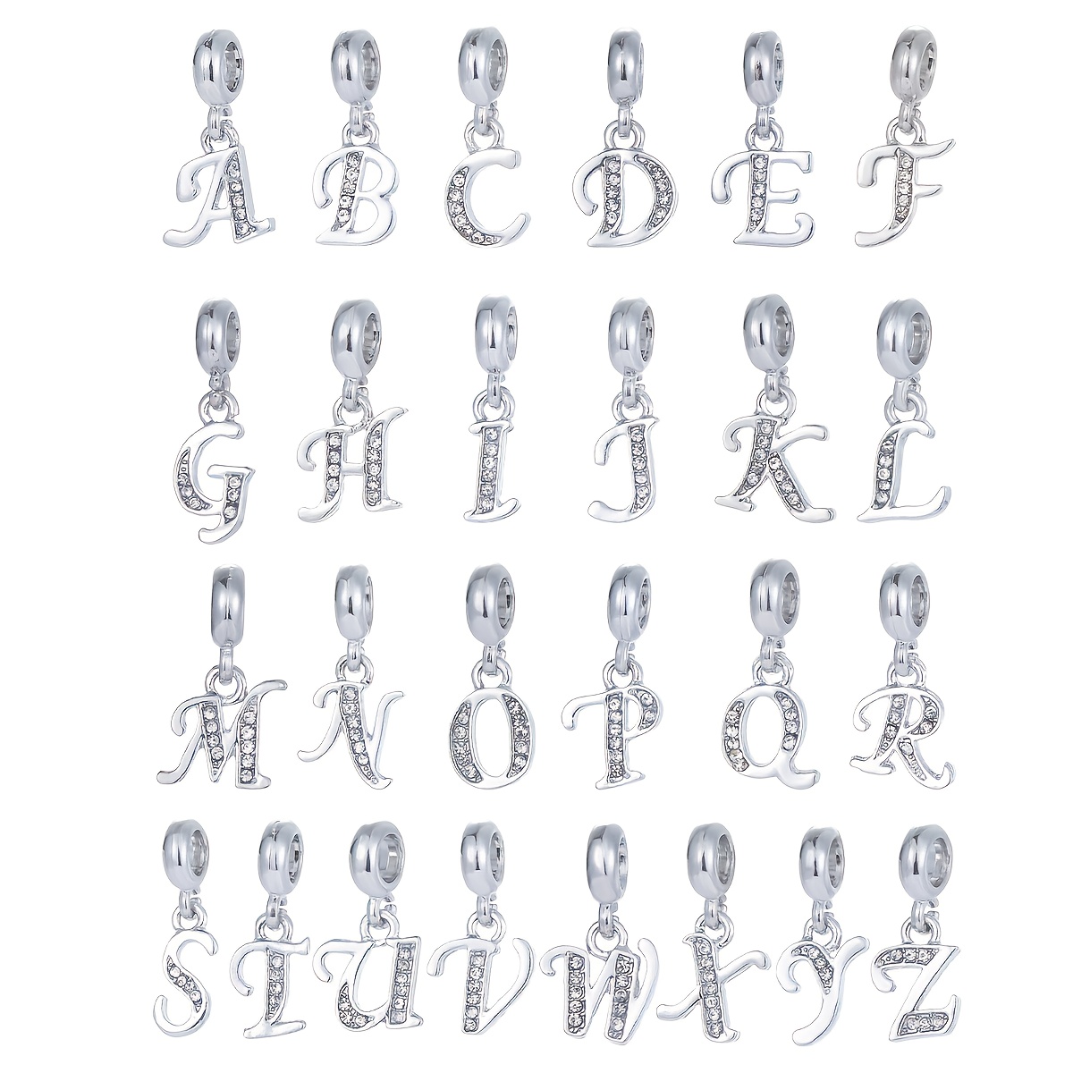 Ladies and gentlemen's first letter necklace, Silvery letter necklace, unisex,…