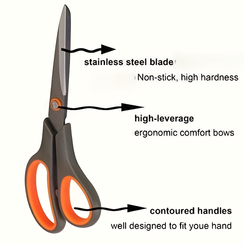 Scissors with a Soft Grip And Stainless Steel Blades - Ergonomic Design, Available in Various Colors, Suitable for, School, And Home Use - Durable Metal Construction for Cutting, School Supplies, Modern Scissors. - Image 5
