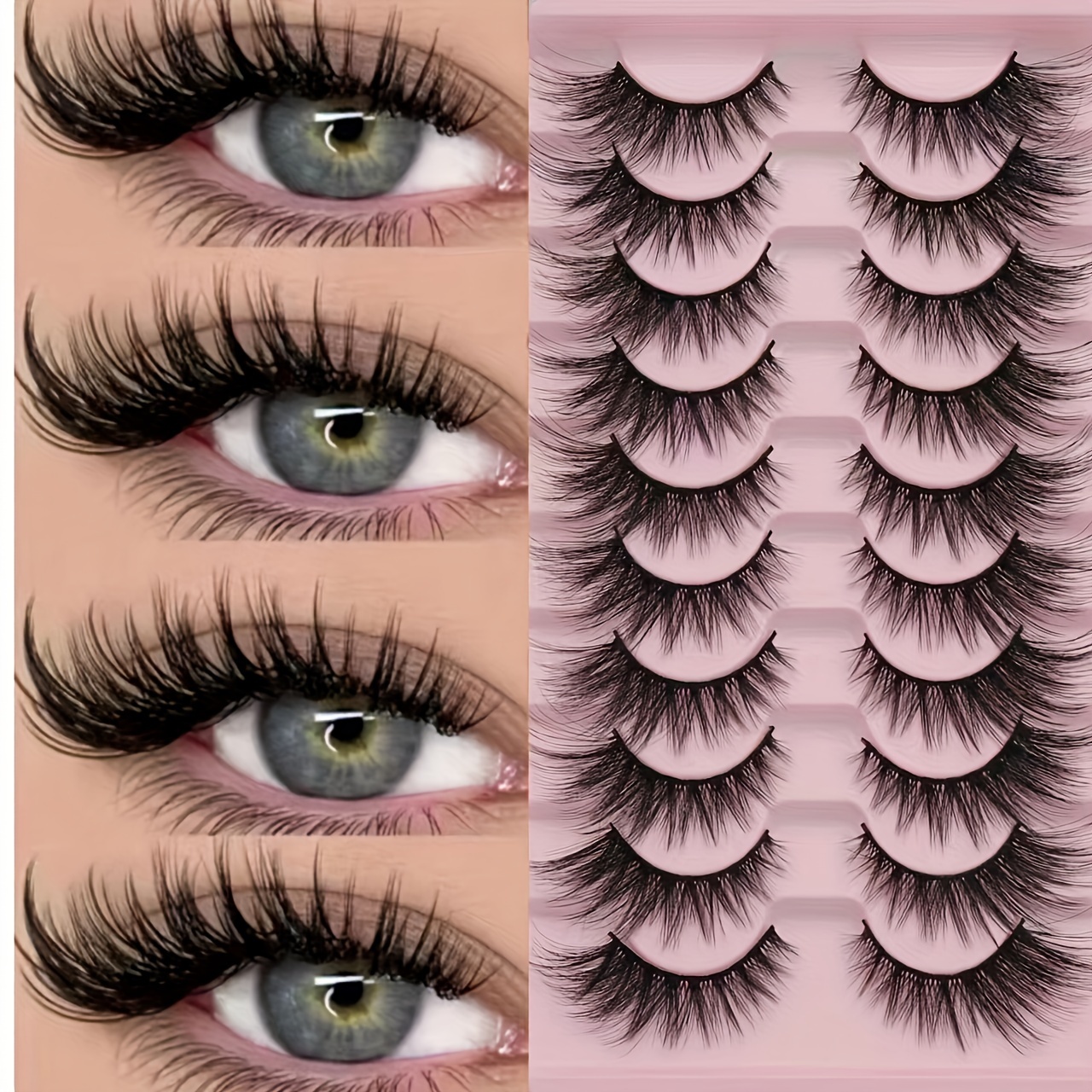 Luxurious 3D Plush Cat-Eye Fox False Eyelashes - Thick, Fluffy, And Lightweight, Perfect for Beginners | Various Reusable Styles Available (C/D Curl, 10-12Mm/16-18Mm/6-9Mm) - Image 6