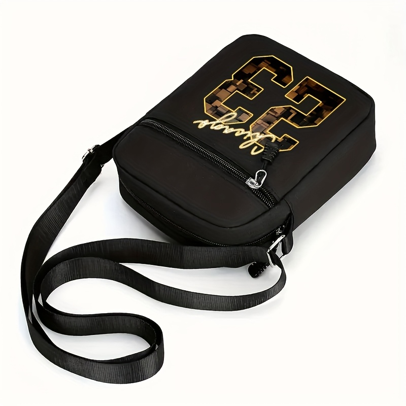 2pcs Chicago 23 Golden Print Baseball Cap & Crossbody Bag Set - Adjustable Snapback Hat with Black Mesh Back, Streetwear Style for Outdoor Sports, Casual Wear - Perfect Gift for Men, Chicago 23 Logo, Mesh Back Hat, Urban Fashion Accessory, Durable Zipper Bag - Image 10