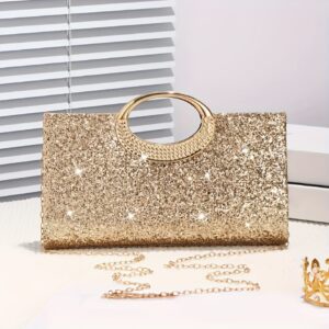 New Evening Bag Shiny Clutch Rhinestone Party Handbag Dress