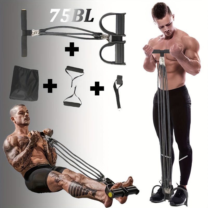 Five-Level Stretching Resistance Multifunctional Foot Puller, Fitness Pull Band, Sit-Up Assistant, Unisex Foot Puller, Multifunctional Sports Foot Puller, Pilates Fitness Equipment, Suitable for Hands, Legs, Abdominal Muscles, Fitness Assistance Equipment, Suitable for Home and Outdoor Sports with Five Weight Options - Image 4