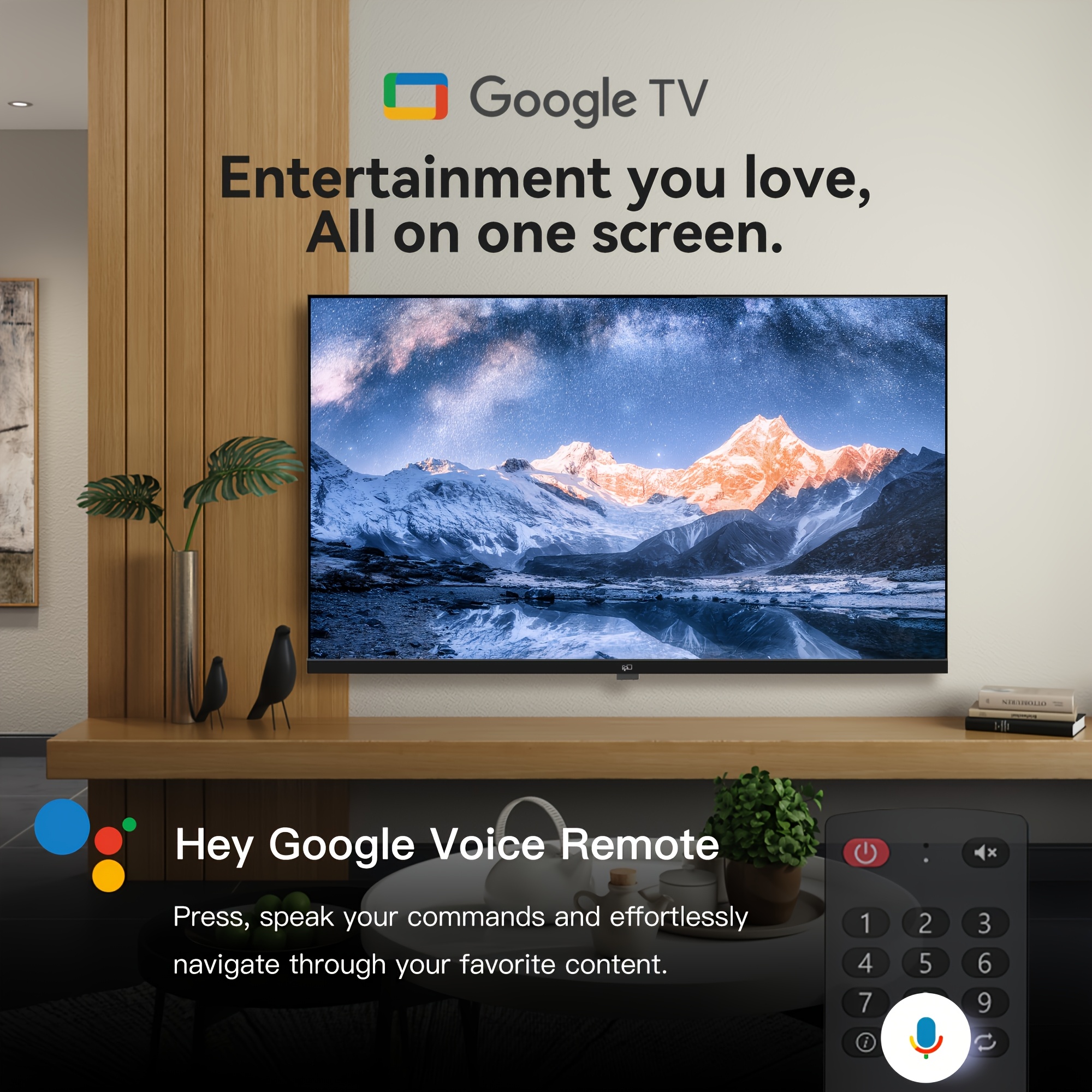 55-Inch Google TV Smart TV with 4K UHD, HDR, Vision & Atmos, MEMC, Built-In Google Play Store, Voice Remote Compatible for /YouTube/Torrent Sites Blocking - LED TVs Suitable for Google TV OS - Image 9