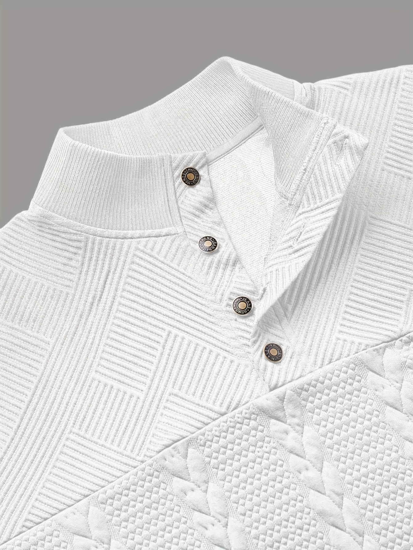 Men's Fashion Jacquard Padded Shirt, Comfortable Soft Long Sleeve with Elastic Hem and Ribbed Splicing, Suitable for Daily Work Vacation and Outdoor Wear, Spring Autumn, Christmas Men's Gift - Image 8