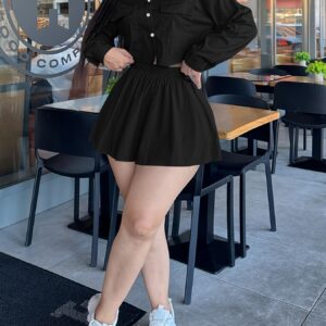 European and American Women's Spring/Summer New Fashion Casual Solid Color Skirt Two-Piece Set