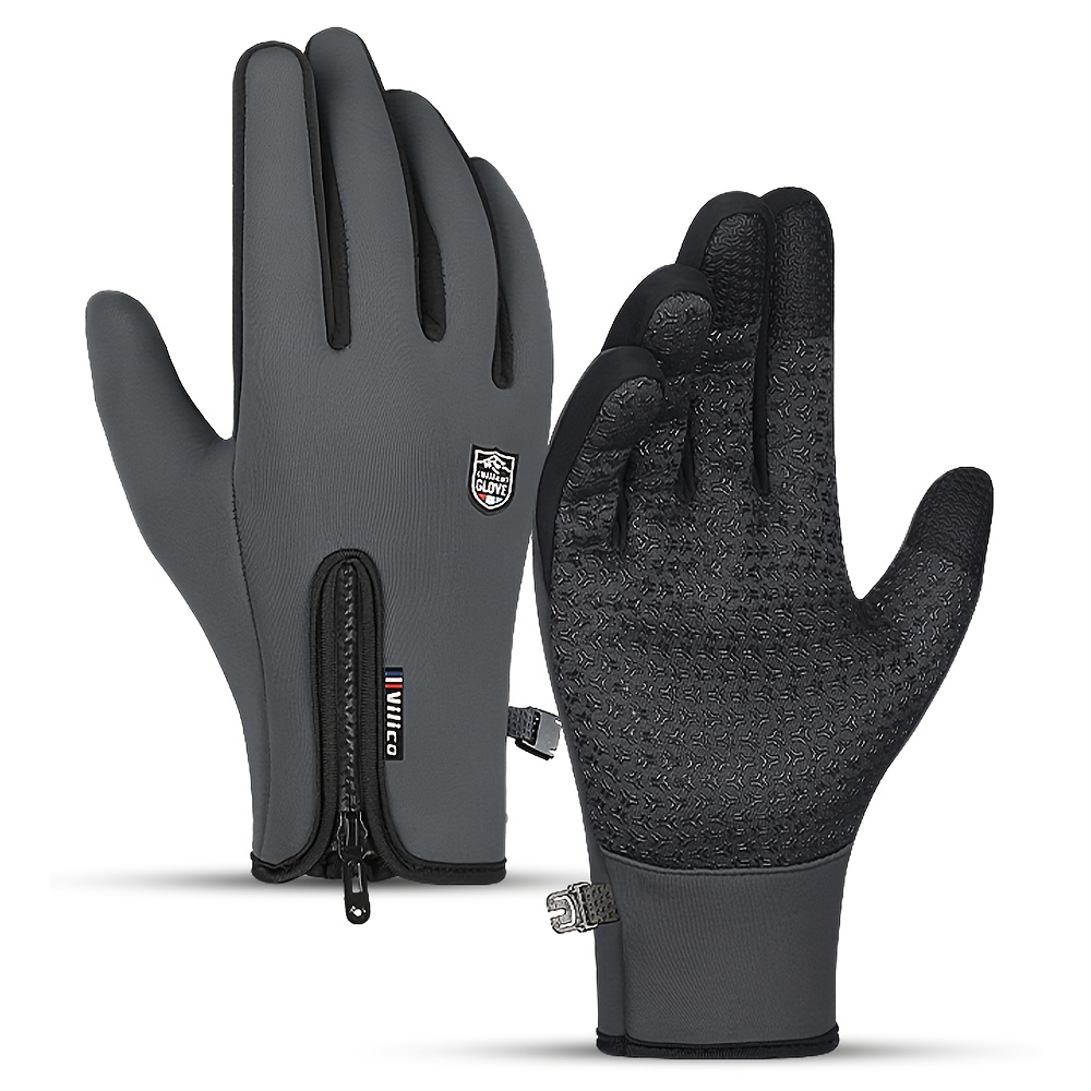A Set of Insulated, Cozy, Wind-Resistant Gloves Designed for Touchscreen Functionality - Unisex Winter Gloves with a Thick Fleece Interior, Compatible with Touchscreens, And Machine Washable - Ideal for Cycling, Skiing, And Motorcycling - Perfect fo - Image 8