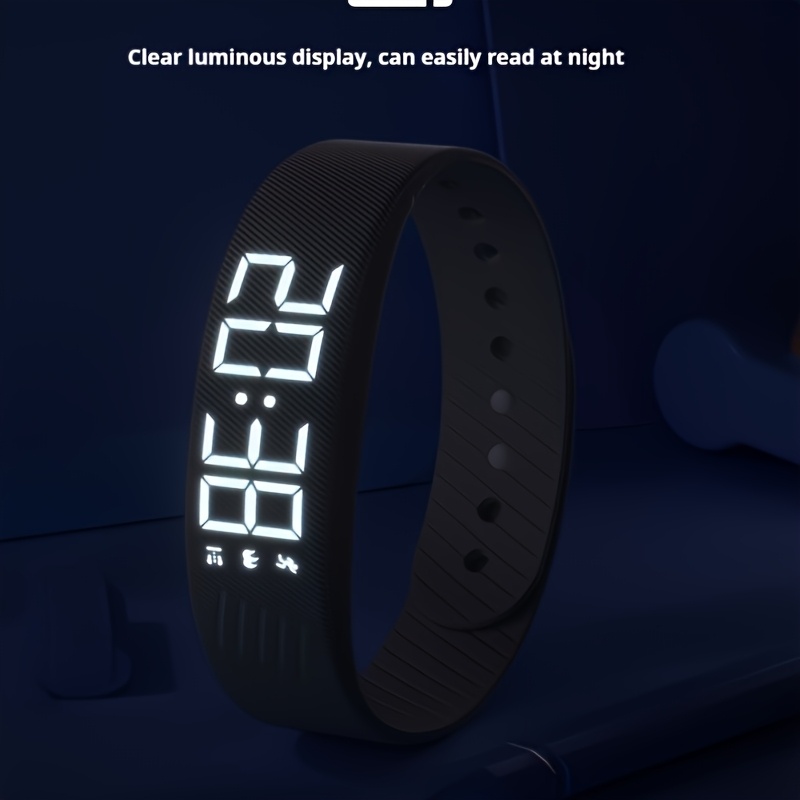 2025 New Multifunctional Simple Fashion Unisex Electronic Watch with Alarm Clock, Pedometer, Timer, Luminous, Senseless Wear Fashion Sports Multifunctional Wristwatch Holiday Gift, Suitable for Any Scene - Send a Hand Rope A - Image 4