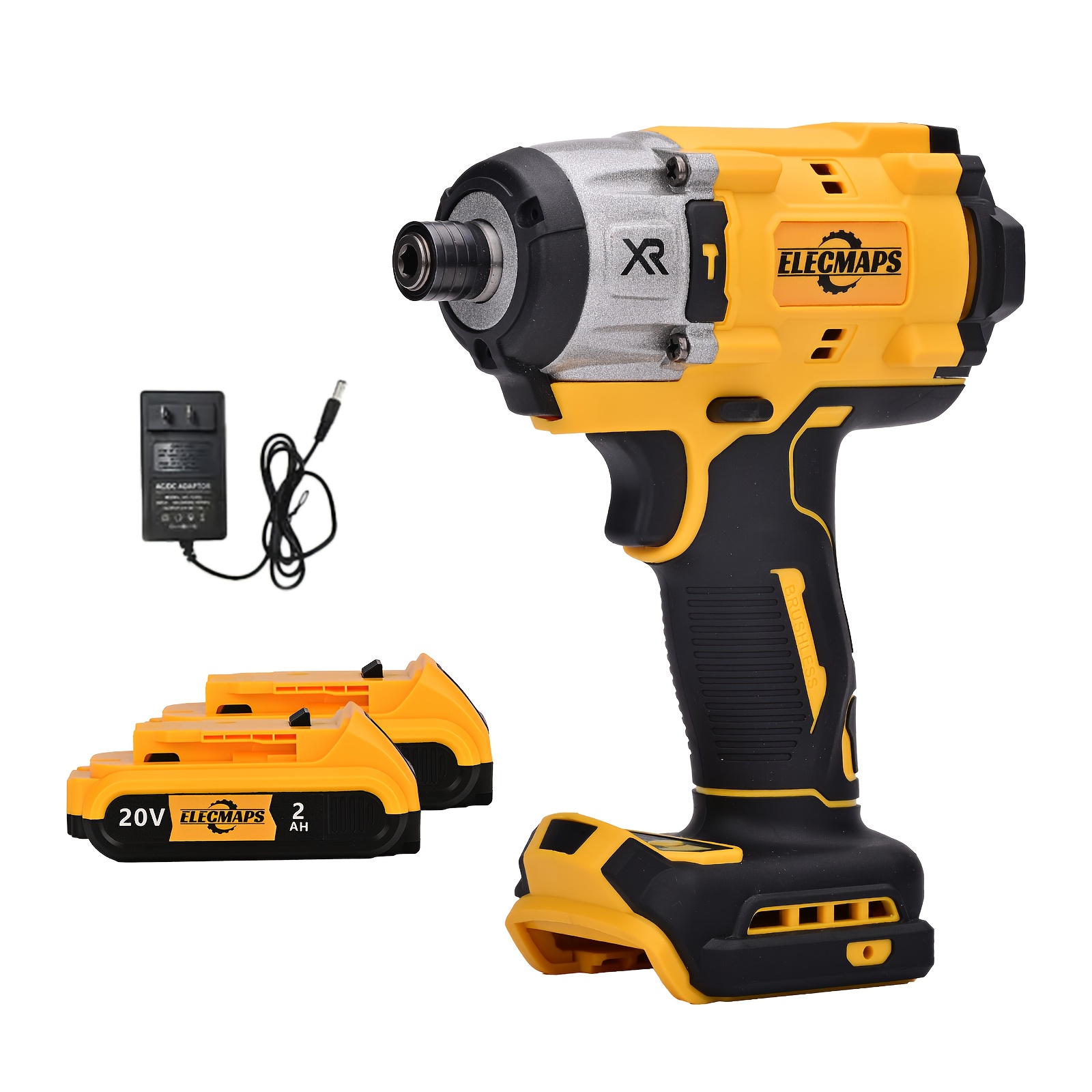 Brushless Impact Driver & Hammer Drill Combo Kit for Dewalt 20V Batteries - Cordless Lithium-Ion Tool Set with High-Capacity Batteries, Ergonomic Grip & Compact Case for Auto Repair, Home Improvement - Image 8