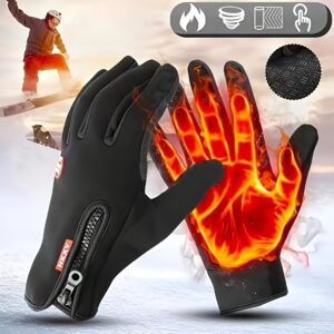 Unisex Winter Warm Gloves with Touchscreen Function - Thermal Insulated Ski & Cycling Gloves for Men & Women, Anti-Slip Grip, Ergonomic Design for Running, Driving