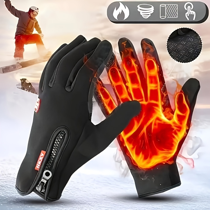 Unisex Winter Warm Gloves with Touchscreen Function - Thermal Insulated Ski & Cycling Gloves for Men & Women, Anti-Slip Grip, Ergonomic Design for Running, Driving