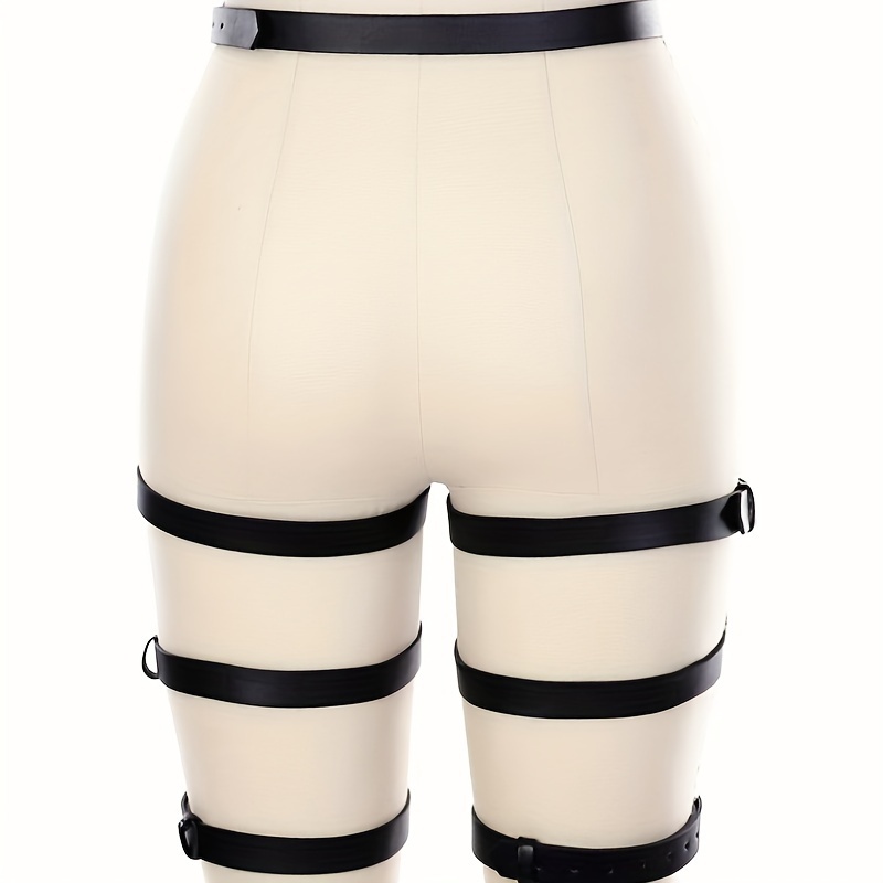 Sensual PU Leather Elegant Harness Pants for Gifts and Celebrations - No Power Required - Image 2