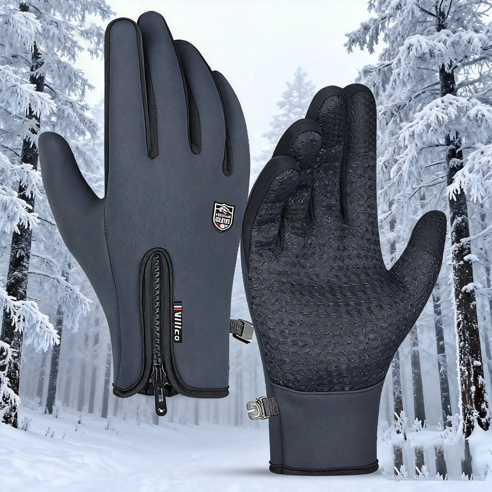 A Set of Insulated, Cozy, Wind-Resistant Gloves Designed for Touchscreen Functionality - Unisex Winter Gloves with a Thick Fleece Interior, Compatible with Touchscreens, And Machine Washable - Ideal for Cycling, Skiing, And Motorcycling - Perfect fo - Image 11